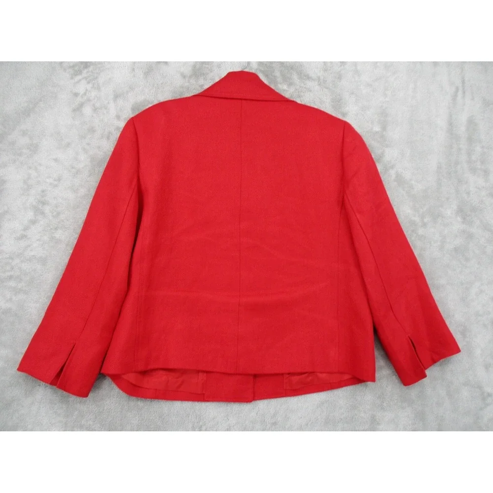 Ralph Lauren Jacket LRL 12 Linen Anchor‎ Buttons Nautical Lightweight Career Red